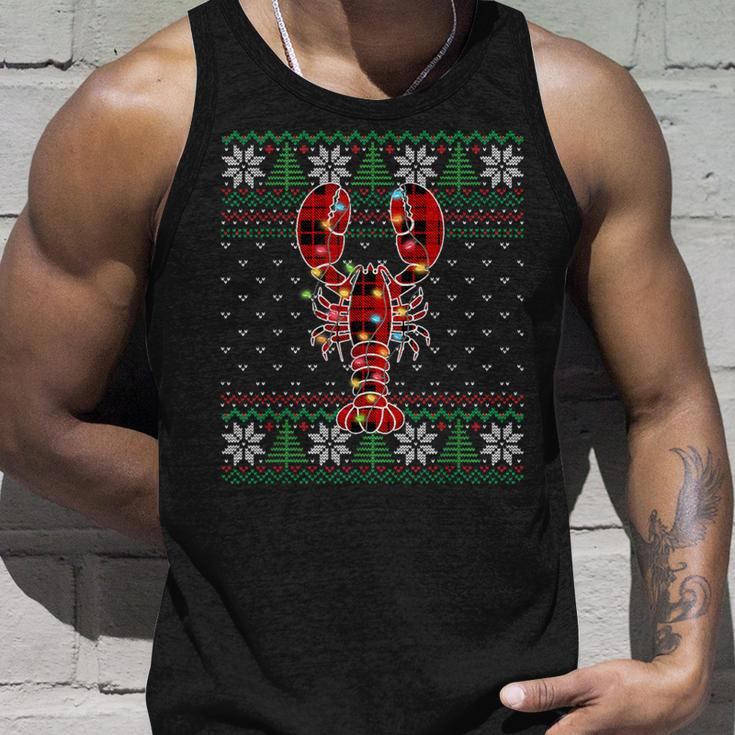 Lobster Ugly Sweater Christmas Animals Lights Xmas Tank Top Gifts for Him