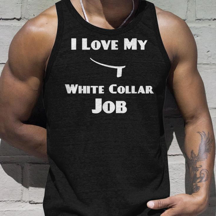 Funny Priest Ordination I Love My White Collar Job Unisex Tank Top Gifts for Him