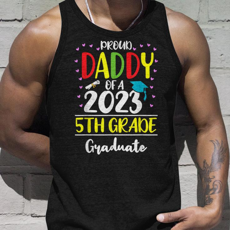 Funny Proud Daddy Of A Class Of 2023 5Th Grade Graduate Unisex Tank Top Gifts for Him