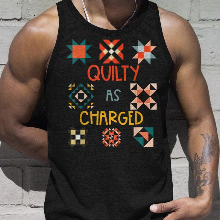 Funny Quilty As Charged Unisex Tank Top Gifts for Him