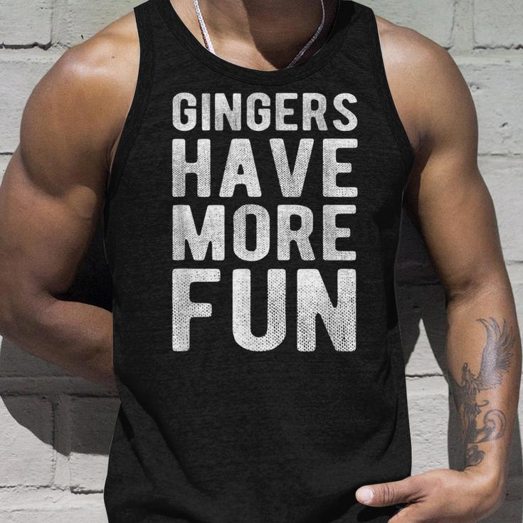 Funny Red Head Irish Gingers Have More Fun St Patricks Gift For Women Unisex Tank Top Gifts for Him