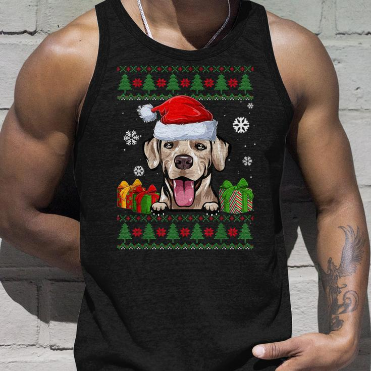 Rhodesian Ridgeback Santa Hat Ugly Christmas Sweater Tank Top Gifts for Him