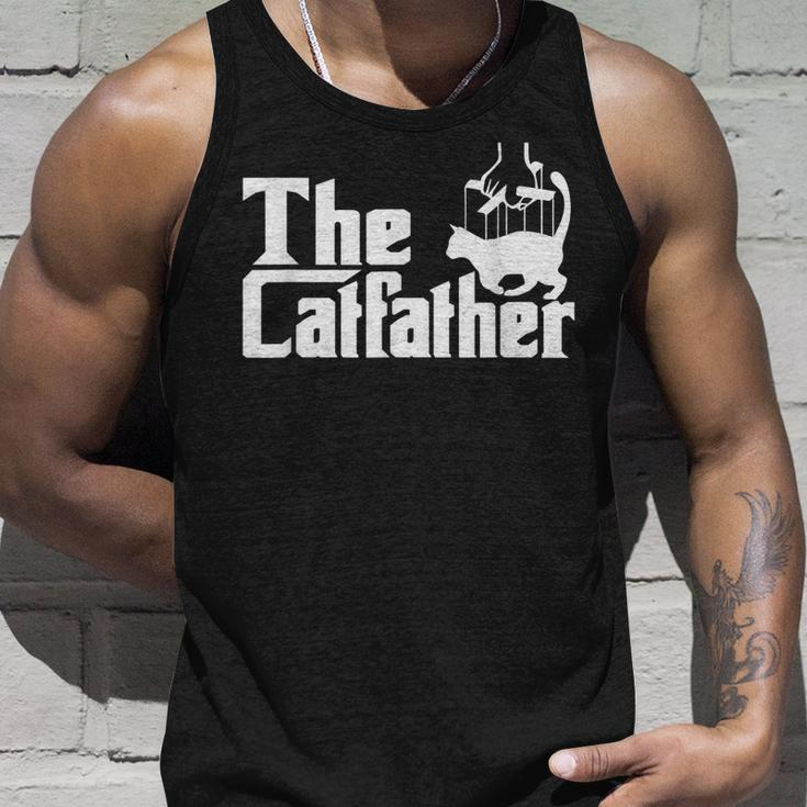 Funny The Catfather Kitten Dad Summer Gift For Pet Lovers Unisex Tank Top Gifts for Him