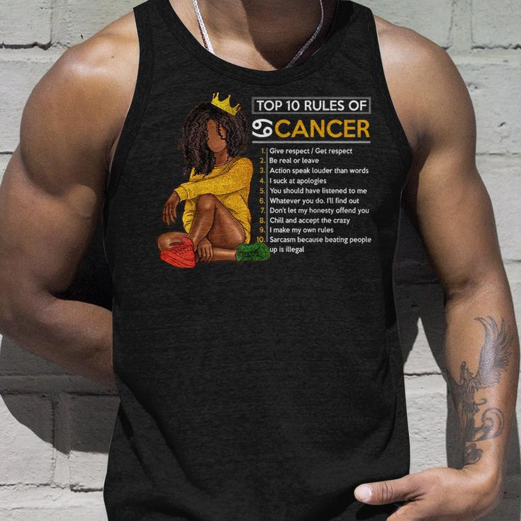 Funny Top 10 Rules Of Cancer Zodiac Sign Horoscope Birthday Unisex Tank Top Gifts for Him