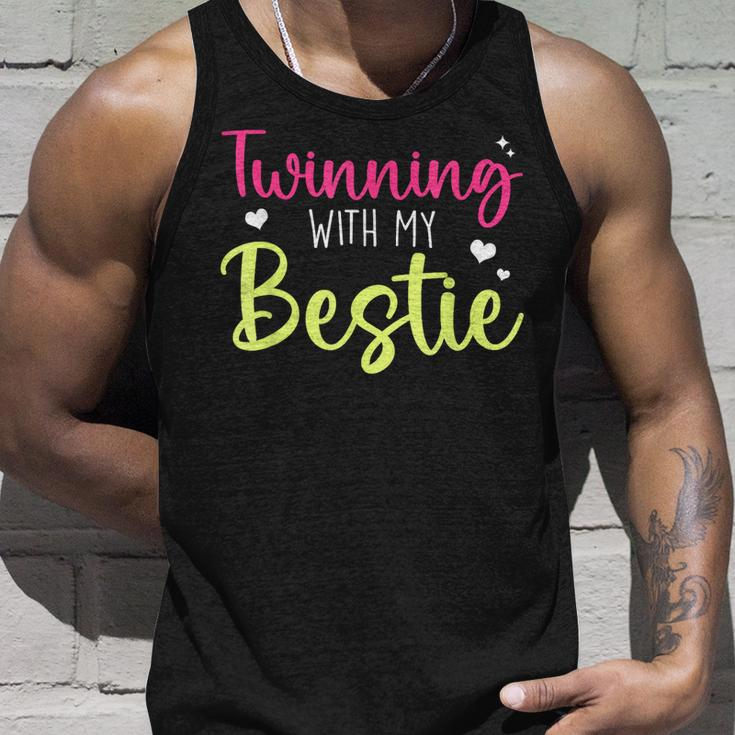 Funny Twin Matching Twins Day Friend Twinning With My Bestie Unisex Tank Top Gifts for Him