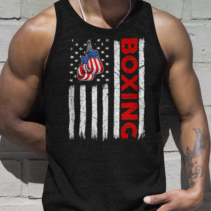 Funny Usa American Flag Boxing Patriotic 4Th Of July Unisex Tank Top Gifts for Him