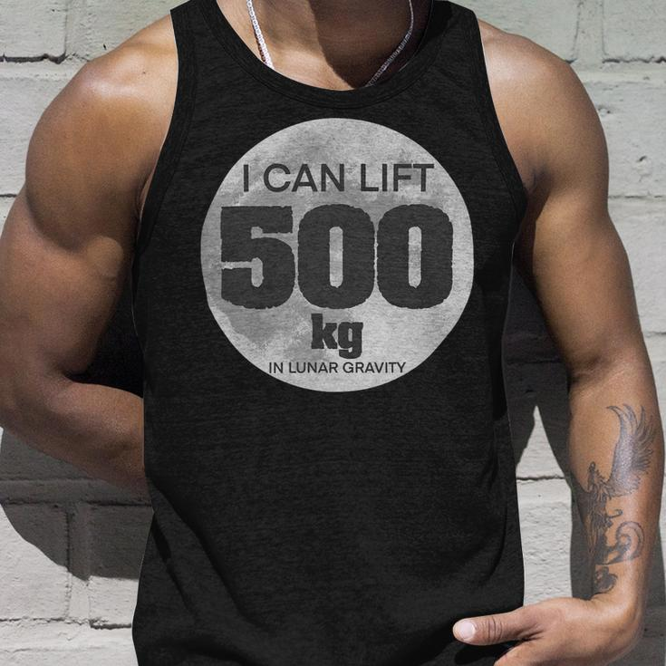 Funny Weight Lifting Brag Moon Novelty Gym Gag Idea 500Kg Unisex Tank Top Gifts for Him
