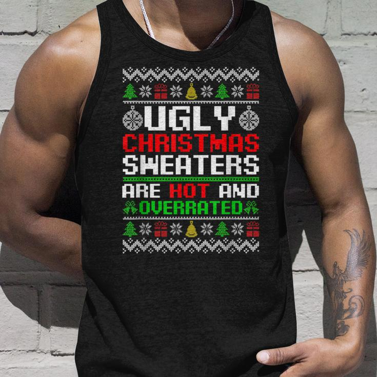 X-Mas Ugly Christmas Sweaters Are Hot And Overrated Tank Top Gifts for Him