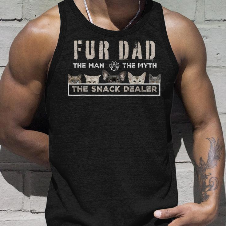 Fur Dad The Man The Myth Men Funny Dog Cat Fathers Day Unisex Tank Top Gifts for Him