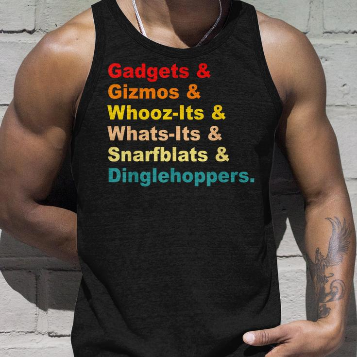 Gadgets & Gizmos & Whooz-Its & Whats-Its Vintage Quote Unisex Tank Top Gifts for Him