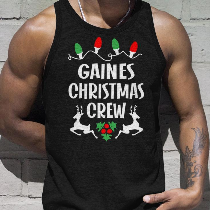 Gaines Name Gift Christmas Crew Gaines Unisex Tank Top Gifts for Him