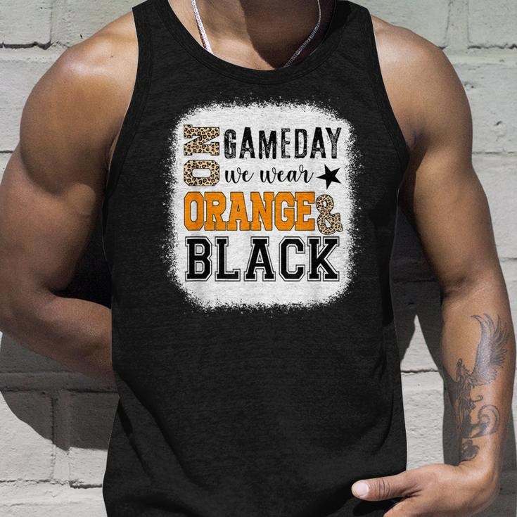 On Gameday Football We Wear Orange And Black Leopard Print Tank Top Gifts for Him