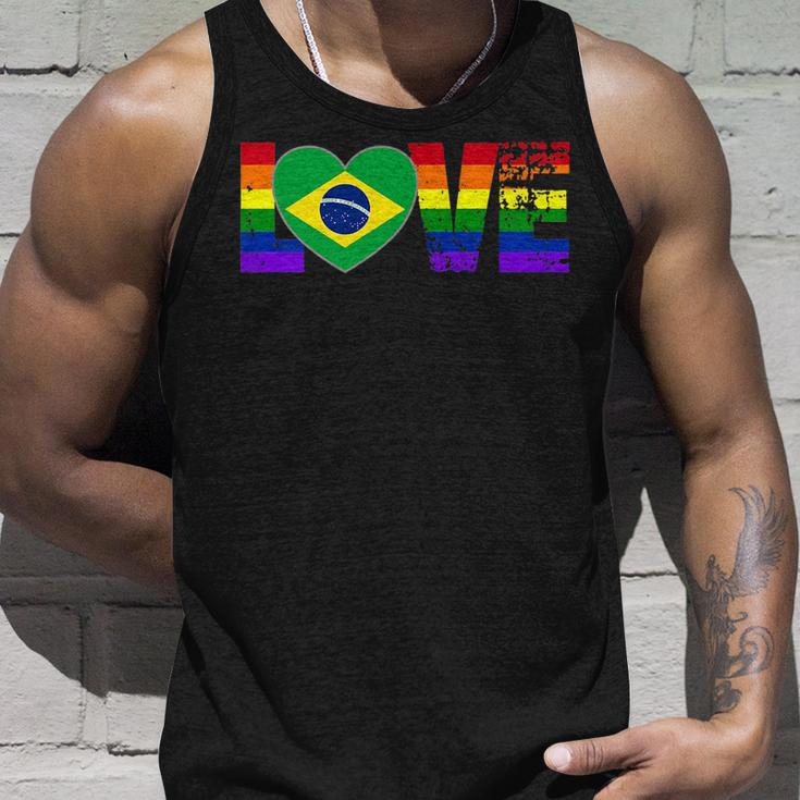 Gay Pride Brazilian Brazil Flag Unisex Tank Top Gifts for Him