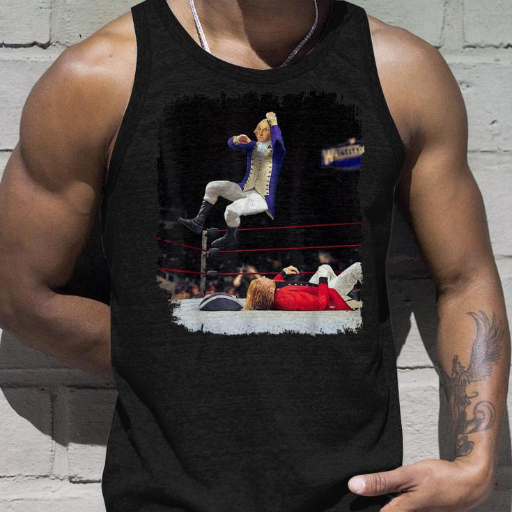 George Washington Wrestling Funny 4Th Of July Independence Unisex Tank Top Gifts for Him