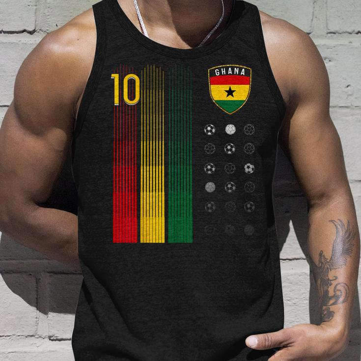 Ghana Soccer Ghanaian Flag Football Retro 10 Jersey Tank Top Gifts for Him