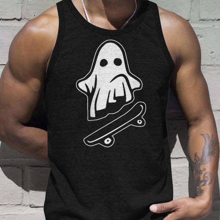 Ghost Skateboarding Halloween Costume Ghoul Spirit Tank Top Gifts for Him