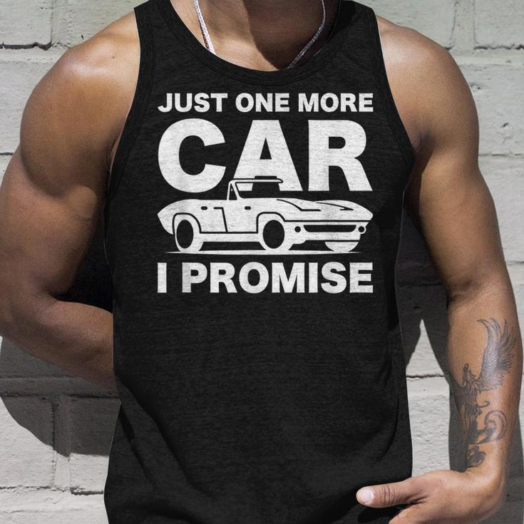 Gift For Car Lover & Mechanics Just One More Car I Promise Unisex Tank Top Gifts for Him