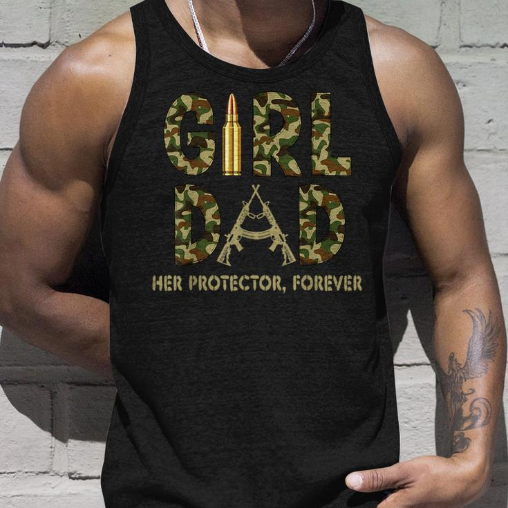 Girl Dad Her Protector Forever Proud Fathers Day Tank Top Gifts for Him