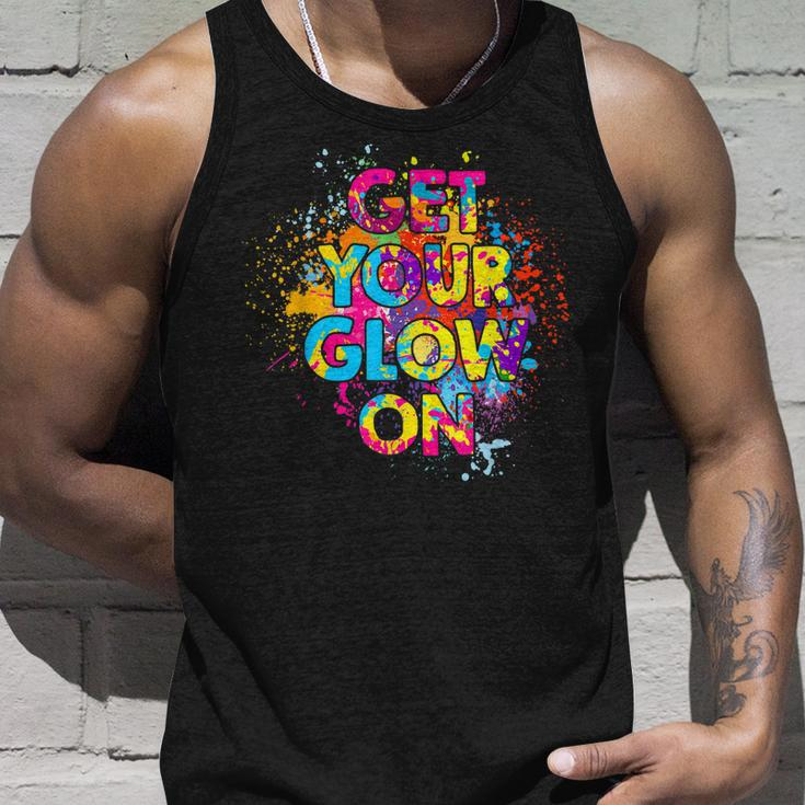 Get Your Glow On Party 80S 90S Retro Colors Glow Squad Party Tank Top Gifts for Him