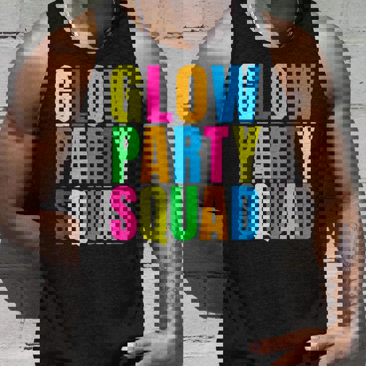 Glow Party Squad Birthday Glow Party Unisex Tank Top Gifts for Him