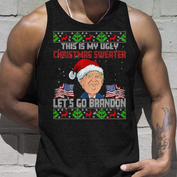 Lets Go Brandon Ugly Christmas Sweater Tank Top Gifts for Him
