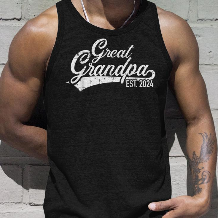 Great Grandpa Est 2024 For Pregnancy Announcement Unisex Tank Top Gifts for Him