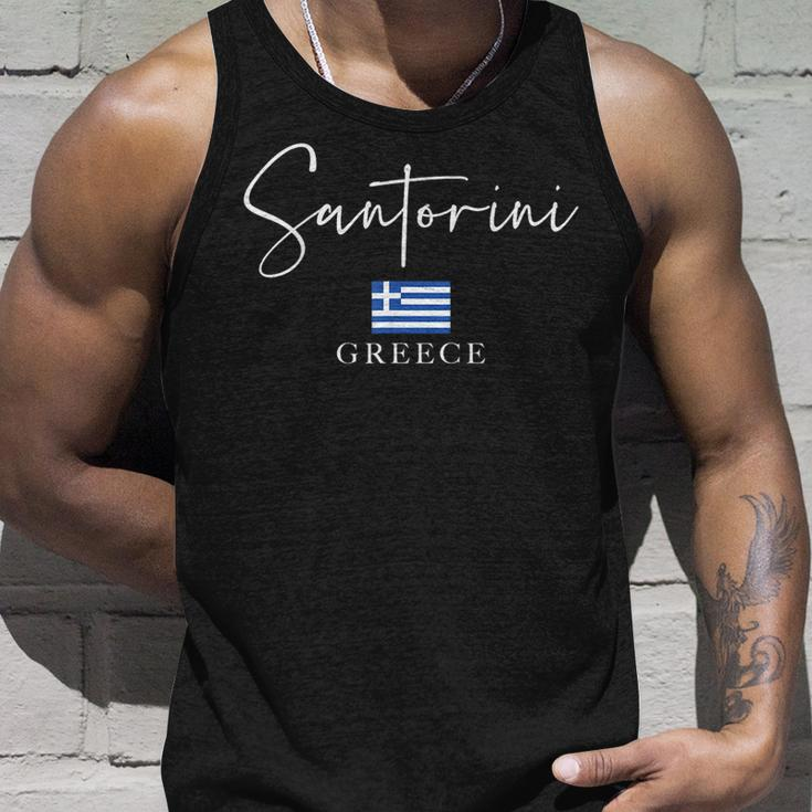 Greece Flag Vacation - Island Santorini Unisex Tank Top Gifts for Him