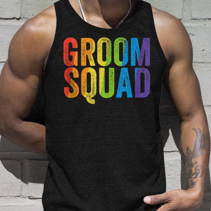 Groom Squad Party Lgbt Same Sex Gay Wedding Husband Men Unisex Tank Top Gifts for Him