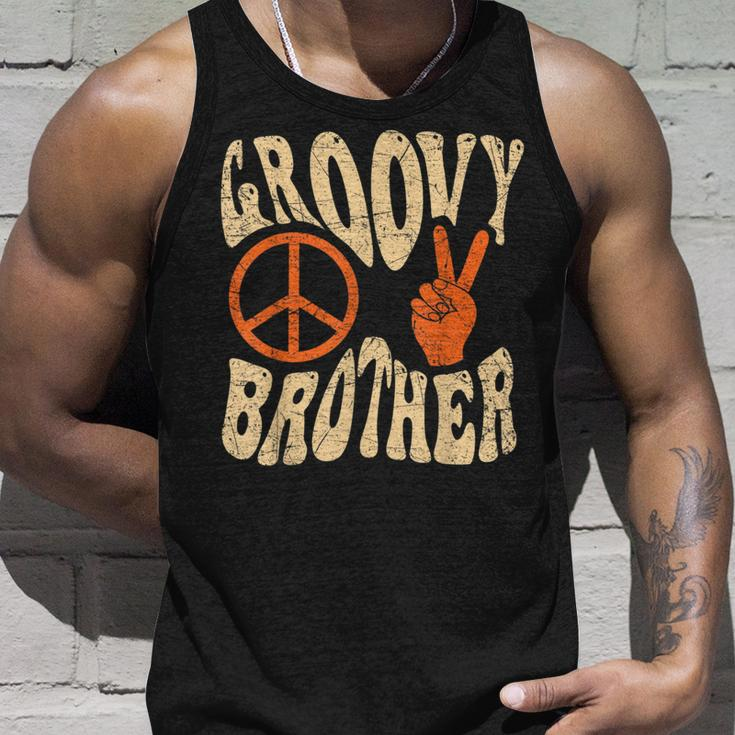 Groovy Brother 70S Aesthetic Nostalgia 1970S Retro Brother Unisex Tank Top Gifts for Him
