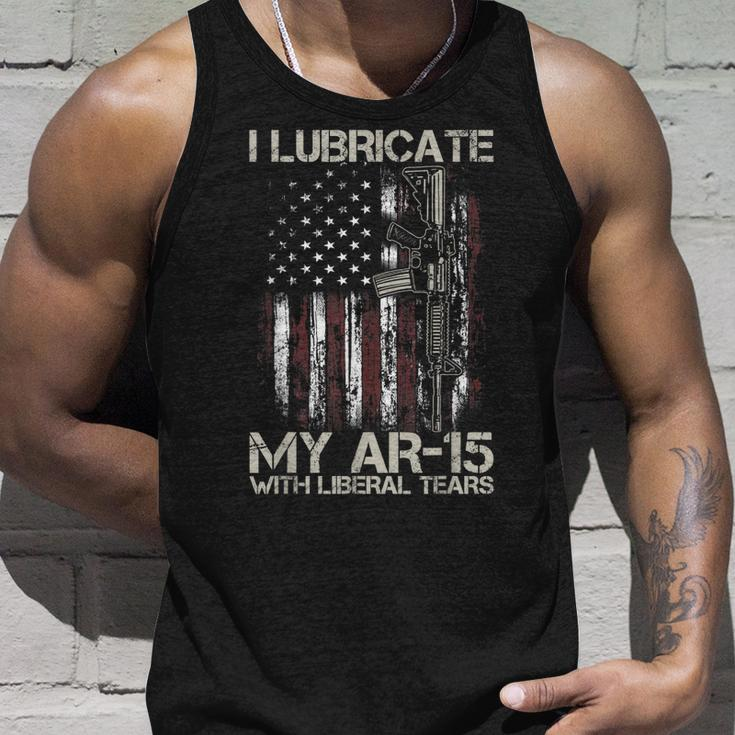 Gun American Flag I Lubricate My Ar15 With Liberal Tears Unisex Tank Top Gifts for Him
