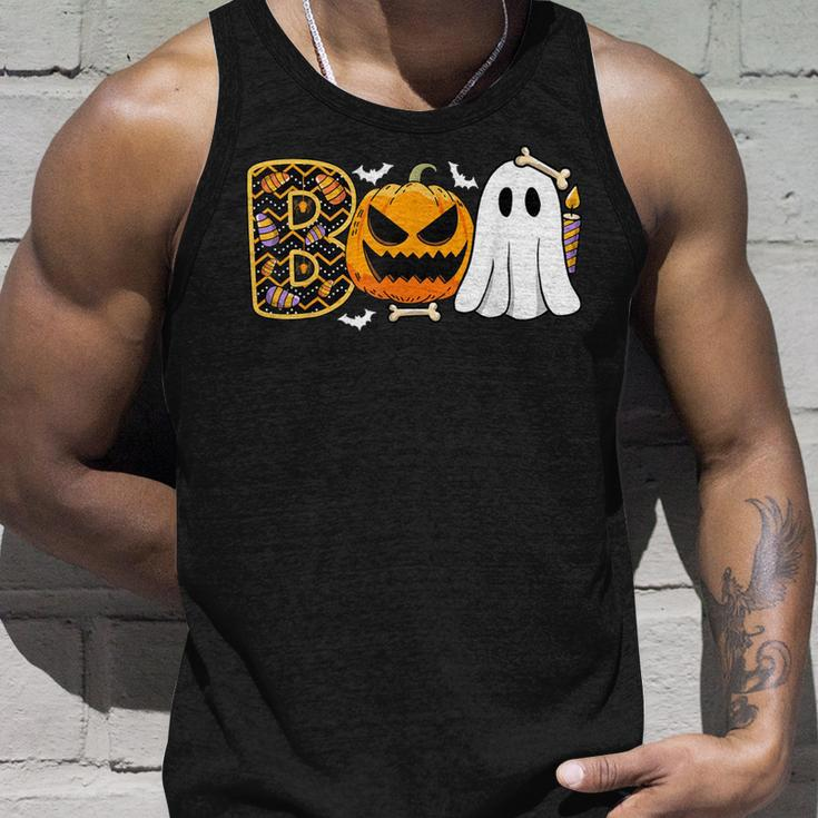Halloween Costume Boo Spiders Ghosts Pumpkin & Witch Tank Top Gifts for Him