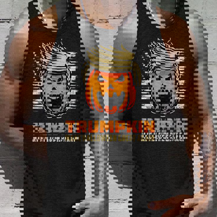 Halloween Trumpkin Vintage Us Flag Trump Adult Halloween Tank Top Gifts for Him Halloween Trumpkin Vintage Us Flag Trump Adult Halloween Tank Top Gifts for Him