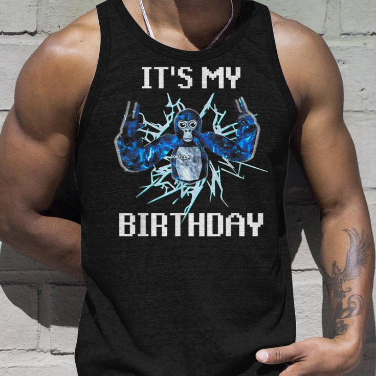 Happy Birthday GorillaIts My Birthday Vr Gamer Boy Unisex Tank Top Gifts for Him