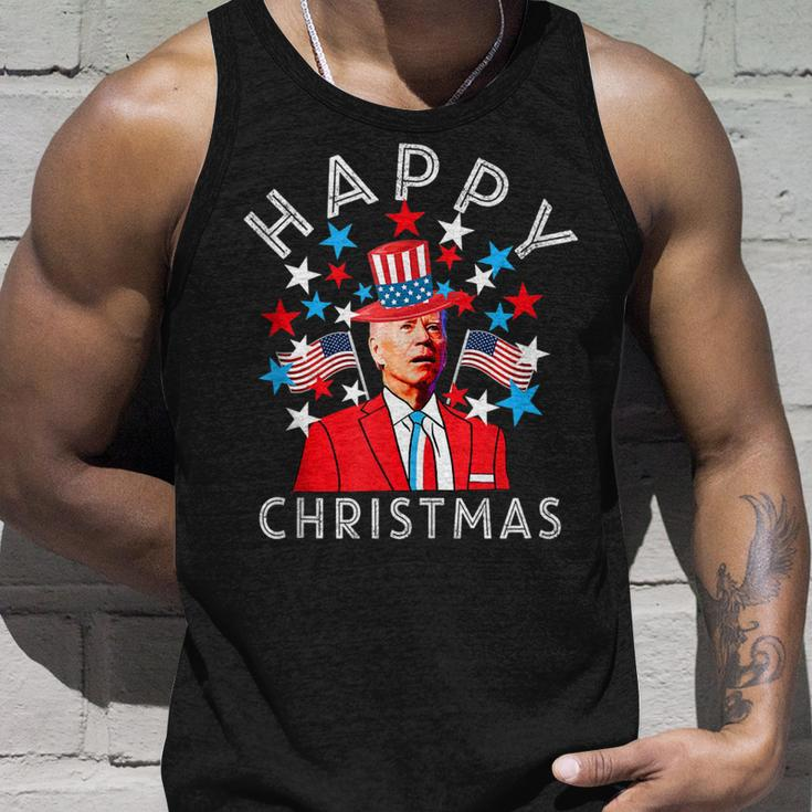 Happy Christmas Joe Biden 4Th Of July Memorial Independence Unisex Tank Top Gifts for Him