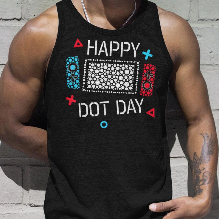 Happy Dot Day Gamers Boy Game Controller Colourful Polka Dot Tank Top Gifts for Him