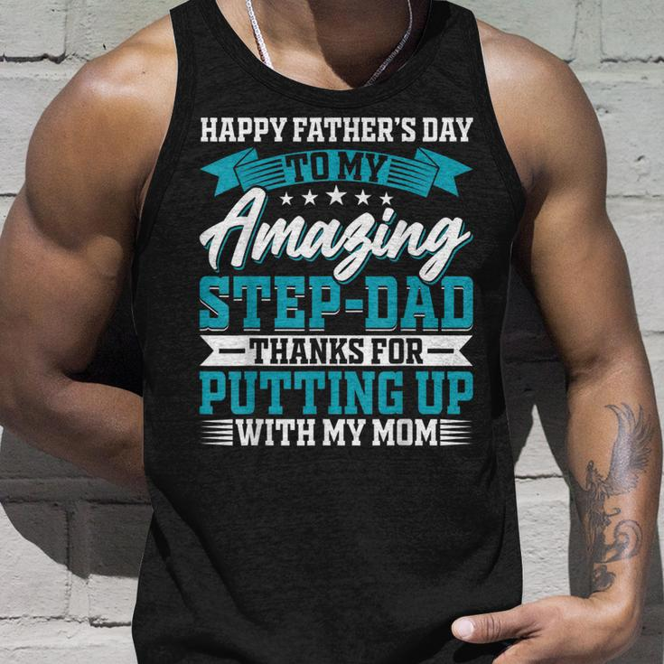 Happy Father’S Day To My Amazing Step-Dad - Fathers Day Unisex Tank Top Gifts for Him