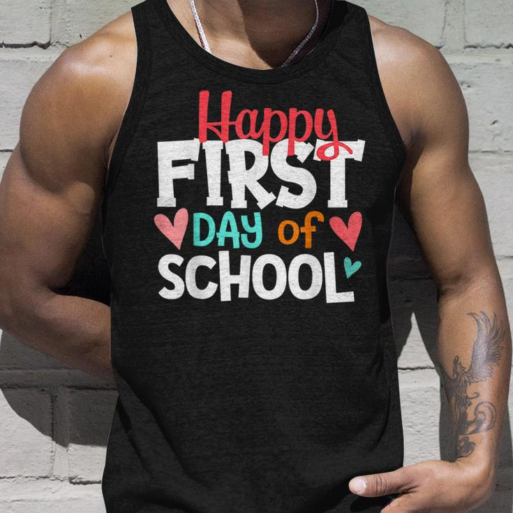 Happy First Day Of School Welcome Back To School Students Unisex Tank Top Gifts for Him