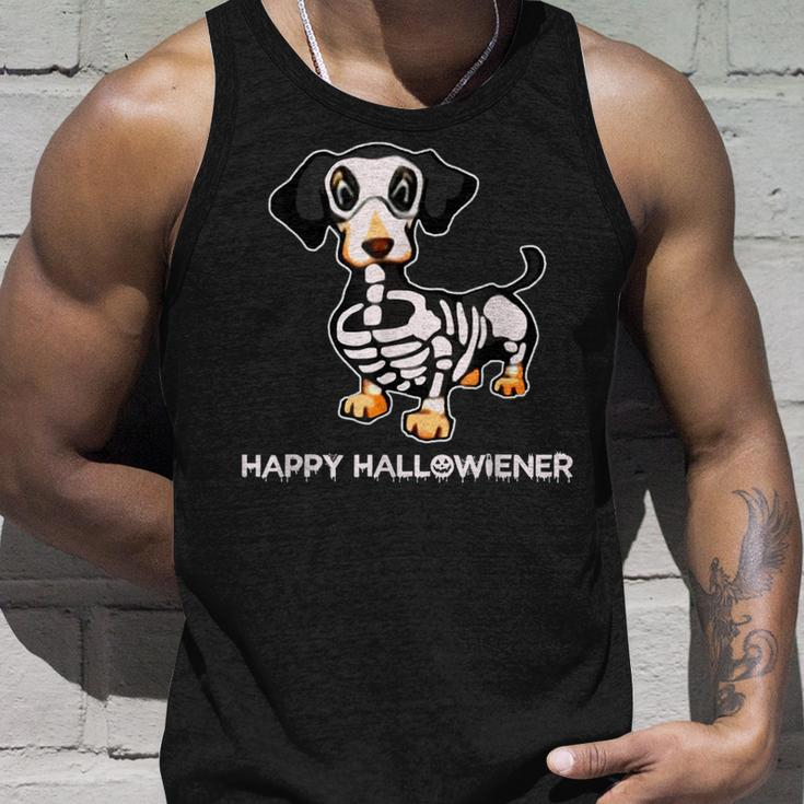 Happy Halloween Halloweiner Daschund Dog Lovers Skull Tank Top Gifts for Him