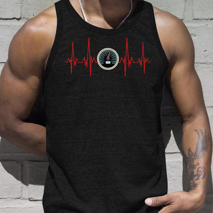 Heartbeat Car Speedometer Car Lovers Funny Gift Unisex Tank Top Gifts for Him