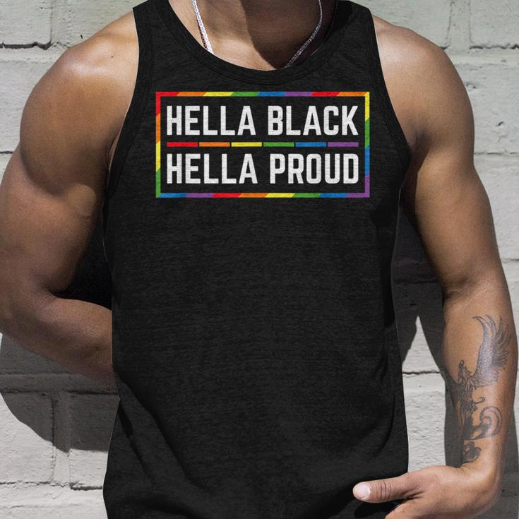 Hella Black Hella Proud African American Lesbian Gay Pride Unisex Tank Top Gifts for Him