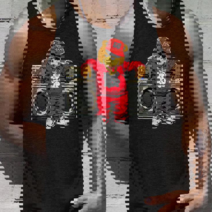 Hip Hop Teddy Bear Hip Hop Anniversary Graffiti Boombox Tank Top Gifts for Him