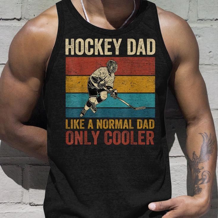 Hockey Dad Like A Normal Dad Only Cooler Fathers Day Unisex Tank Top Gifts for Him