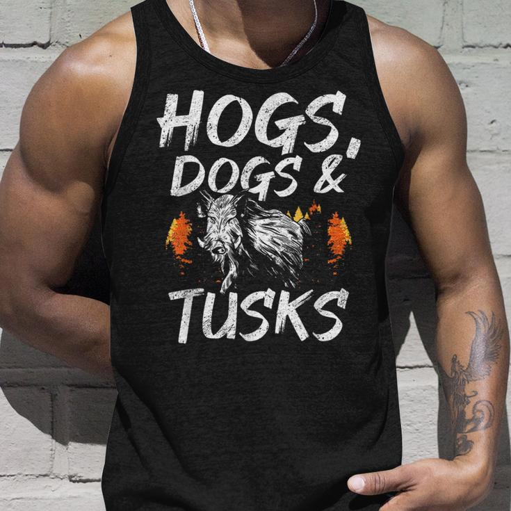Hogs Dogs And Tusks Hog Removal Hunter Hog Hunting Unisex Tank Top Gifts for Him
