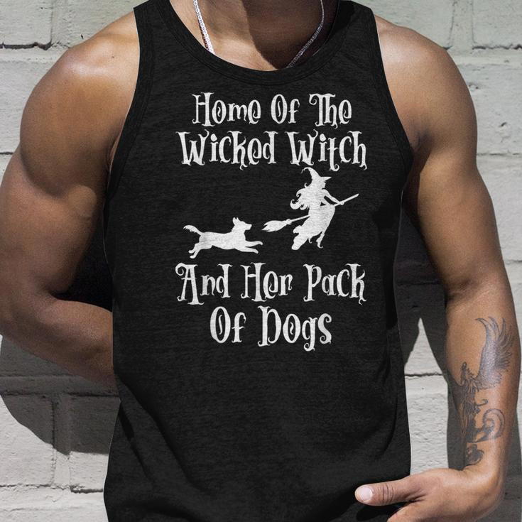 Home Of The Wicked Witch And Her Pack Of Dogs Halloween Tank Top Gifts for Him