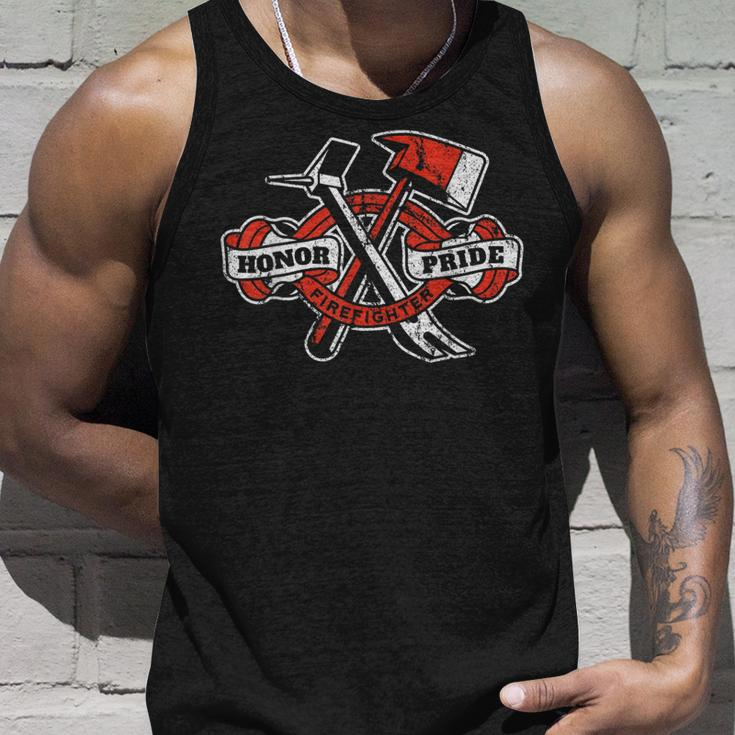 Honor Pride Firefighter Axe Halligan Fireman Fire Rescue Unisex Tank Top Gifts for Him