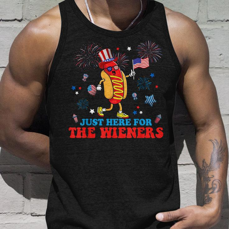 Hot Dog Im Just Here For The Wieners 4Th Of July Unisex Tank Top Gifts for Him