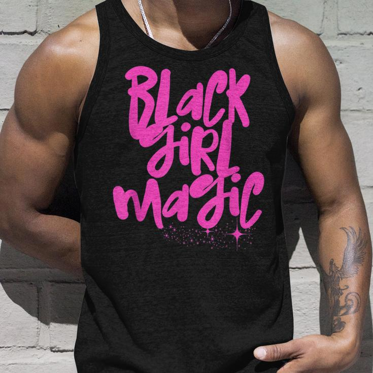 Hot Pink Black Girl Magic Stars Melanin Black Queen Woman Unisex Tank Top Gifts for Him