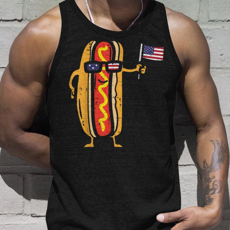 Hotdog Sunglasses American Flag Usa Funny 4Th Of July Fourth Unisex Tank Top Gifts for Him