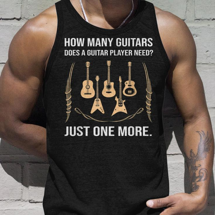 How Many Guitars Does One Player Need Just One More Unisex Tank Top Gifts for Him