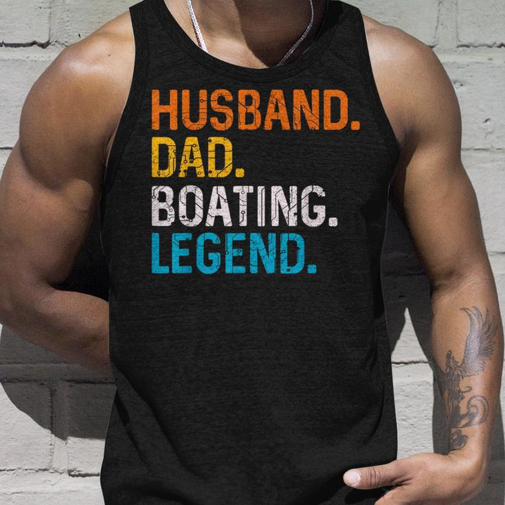 Husband Dad Boating Legend Sail Boat Captain Father Tank Top Gifts for Him